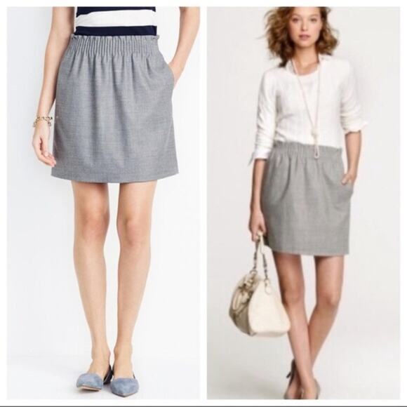 J. Crew Gray Sidewalk Wool Blend Mini Skirt Size 2 - Picture 1 of 7